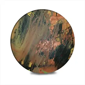 Bronze Abstraction Ceramic Coaster (Round)