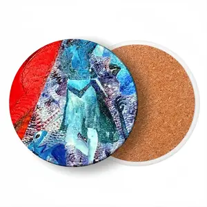 Judith Fragment G Ceramic Coaster (Round)