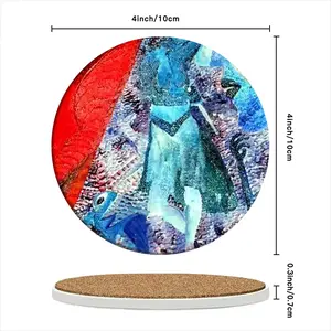 Judith Fragment G Ceramic Coaster (Round)