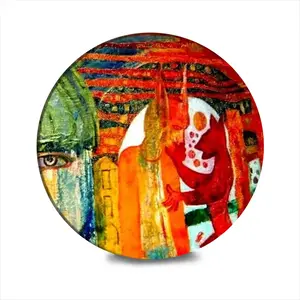 73 Fragment S Ceramic Coaster (Round)