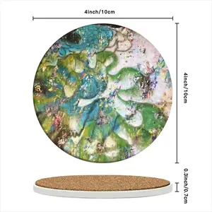 On The Hill Ceramic Coaster (Round)