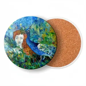 Angel Of Summer Ceramic Coaster (Round)