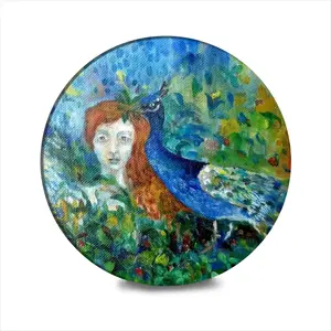 Angel Of Summer Ceramic Coaster (Round)