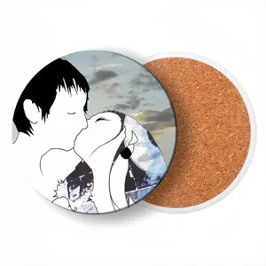 Fairy And Jamie Ceramic Coaster (Round)