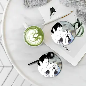 Fairy And Jamie Ceramic Coaster (Round)