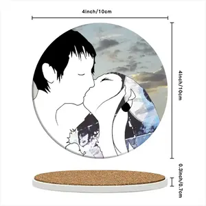 Fairy And Jamie Ceramic Coaster (Round)