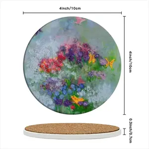 Breezy Day Ceramic Coaster (Round)