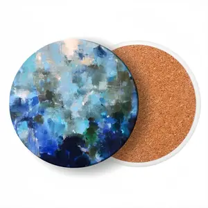 Garden I Ceramic Coaster (Round)