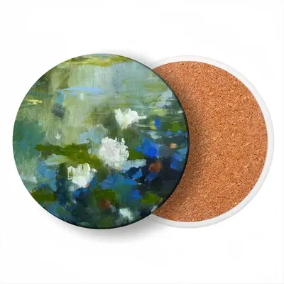 Water Lilies 1 Ceramic Coaster (Round)