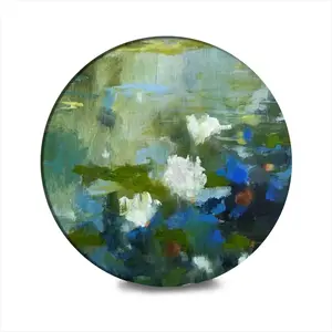 Water Lilies 1 Ceramic Coaster (Round)