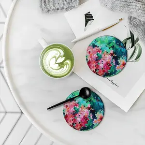 Infinite Garden 5 Ceramic Coaster (Round)