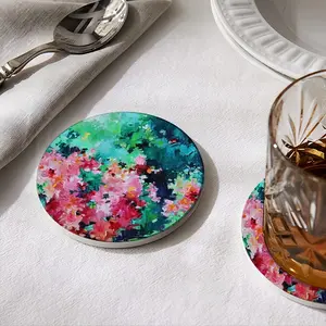 Infinite Garden 5 Ceramic Coaster (Round)