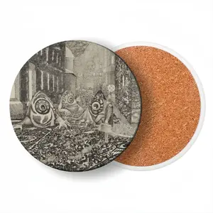 Always Watching Ceramic Coaster (Round)