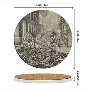 Always Watching Ceramic Coaster (Round)