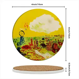 Back To The 30S Ceramic Coaster (Round)