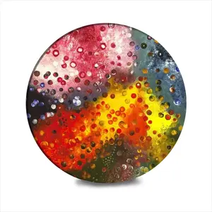 A Field Of Energy E Ceramic Coaster (Round)