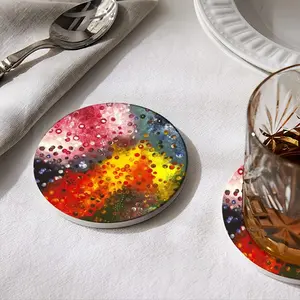 A Field Of Energy E Ceramic Coaster (Round)