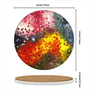 A Field Of Energy E Ceramic Coaster (Round)