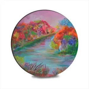 Rhythm Of Colors Ceramic Coaster (Round)