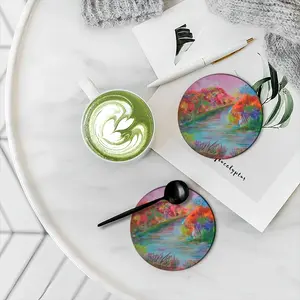 Rhythm Of Colors Ceramic Coaster (Round)