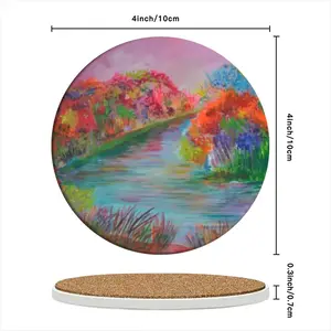 Rhythm Of Colors Ceramic Coaster (Round)