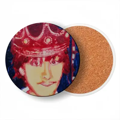 Portrait Of Chris Ceramic Coaster (Round)