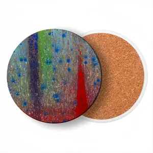 Abrupt Descent Ceramic Coaster (Round)