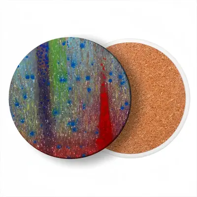 Abrupt Descent Ceramic Coaster (Round)