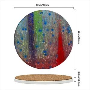 Abrupt Descent Ceramic Coaster (Round)