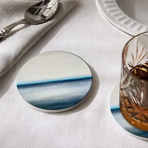 Untitled F Ceramic Coaster (Round)