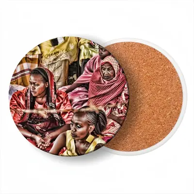 The Nubian Bride 2 Ceramic Coaster (Round)