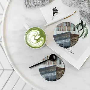 Rooftop Hierarchy Ceramic Coaster (Round)