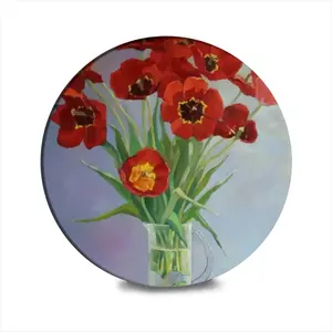 Tulips Ceramic Coaster (Round)