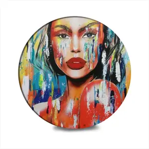 Summer Rain Ceramic Coaster (Round)