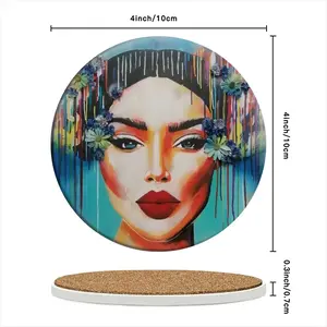 Illuminate The Sky Ceramic Coaster (Round)