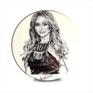 Ms Lopez Ceramic Coaster (Round)