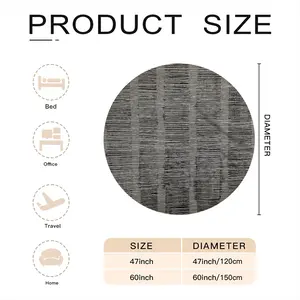 Shades Of Grey Flannel Blanket (Round)