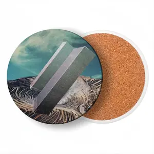 Open Pit Ceramic Coaster (Round)