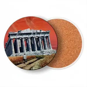 Pillars Of The Prophecy Ceramic Coaster (Round)