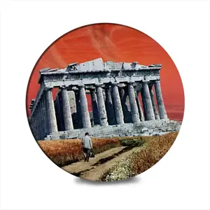 Pillars Of The Prophecy Ceramic Coaster (Round)