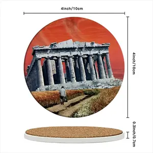 Pillars Of The Prophecy Ceramic Coaster (Round)