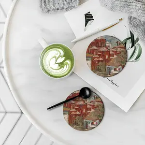 Athos - Vatopedi Ceramic Coaster (Round)