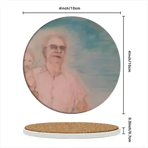 Fullness The Grandfather Ceramic Coaster (Round)