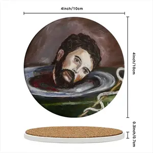 Saint John Ceramic Coaster (Round)