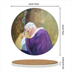 Johan Paulus Ii Ceramic Coaster (Round)