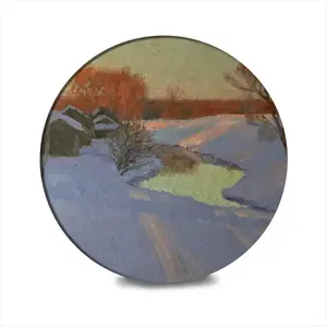 Evening Light Ceramic Coaster (Round)