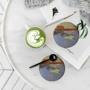 Evening Light Ceramic Coaster (Round)