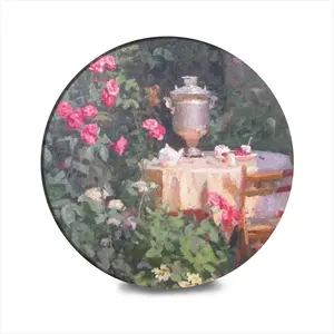 Summer In The Garden Ceramic Coaster (Round)