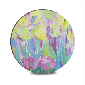 Tulips-2 Ceramic Coaster (Round)