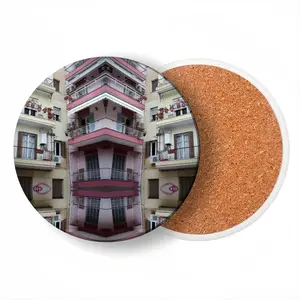 Fraise 3 Ceramic Coaster (Round)